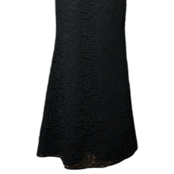 CHRISTINA WU Black Lace Gown Sweetheart Neck Glam Mermaid Occasion Size 12 - Picture 3 of 15